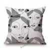 Picasso Abstract Cartoon Face Oil Painting Cotton Linen Home Decorative Sofa Pillow Case World Famous Car Cushion Cover