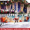 Christmas Santa Claus Yard Banner 78.7in, Outdoor Garden Fence Holiday Party Decor