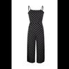 Damen Langer Jumpsuit Rückenfrei Träger Playsuit Polka Dot Urlaub Weitbeinige Hose