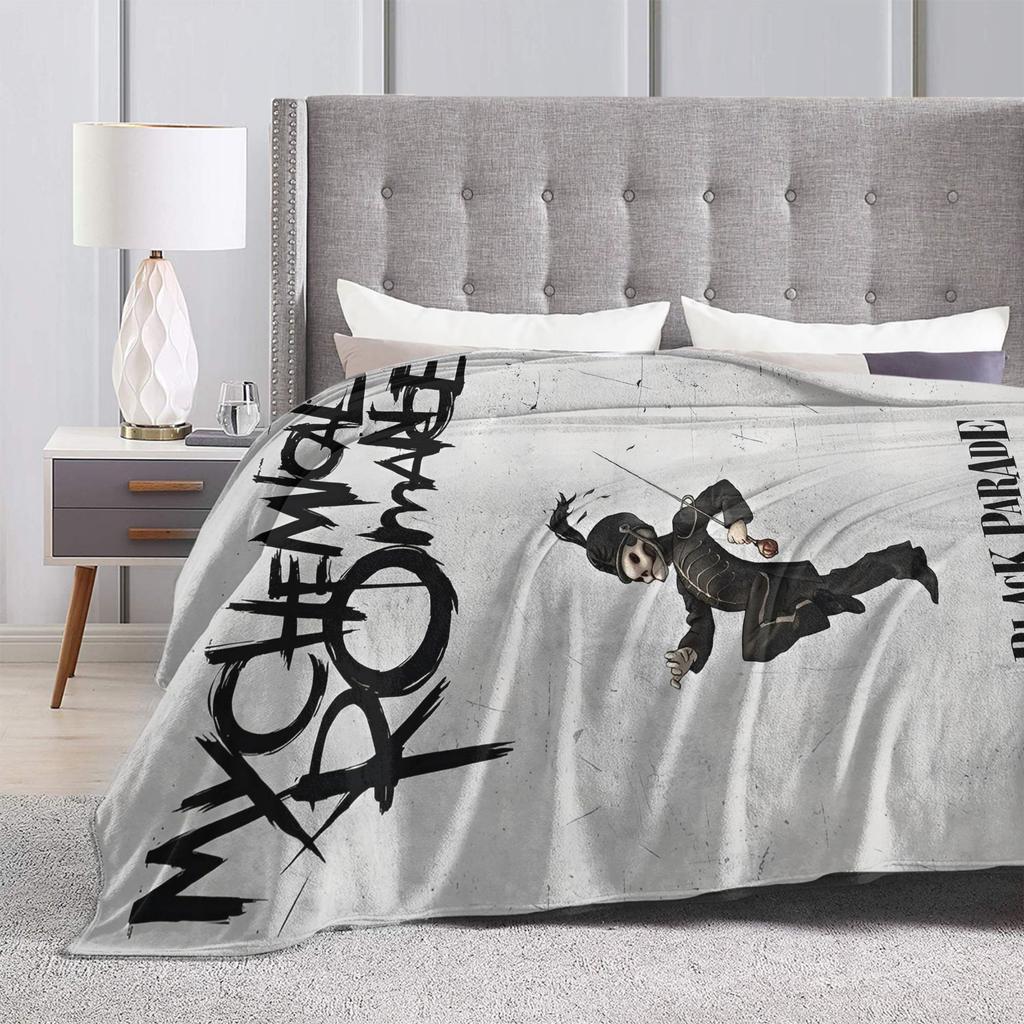 My Chemical Romance Band Blankets Flannel The Black Parade Album Soft Throw Blanket for Car Sofa Couch Bedspread