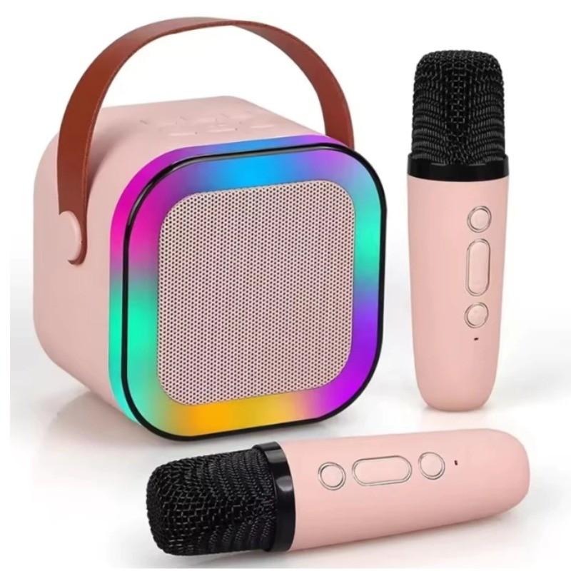 Wireless Mini Karaoke Speaker With Karaoke Bluetooth Microphone Home RGB Light Portable KTV Karaoke Machine