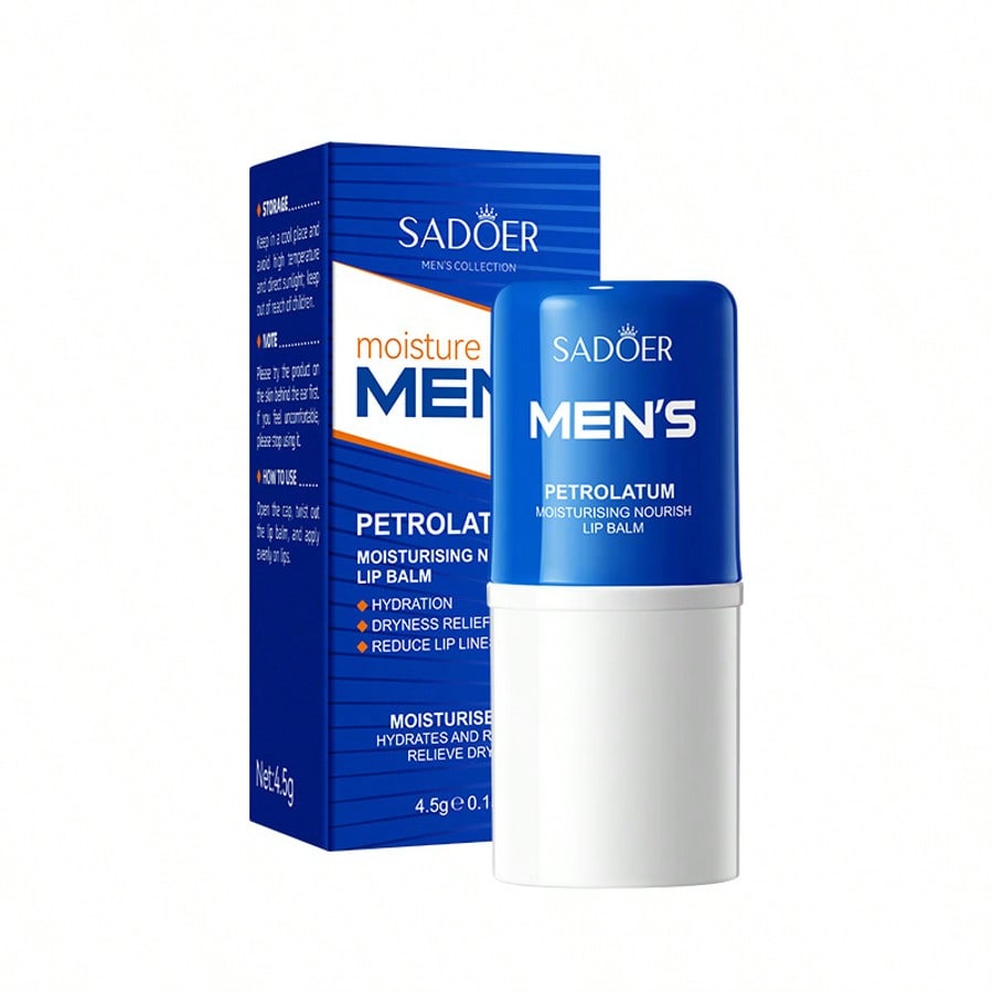 Men's Moisturizing Lip Balm, Vaseline Lip Balm, Reduces Lip Lines, Improves Chapping and Dry Lips.