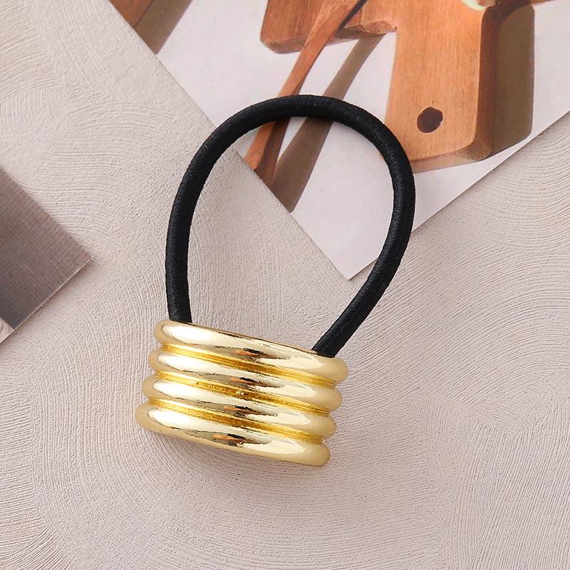European American Punk Metal Hair Tie - Elastic Semicircular Round Tube Hair Ring
