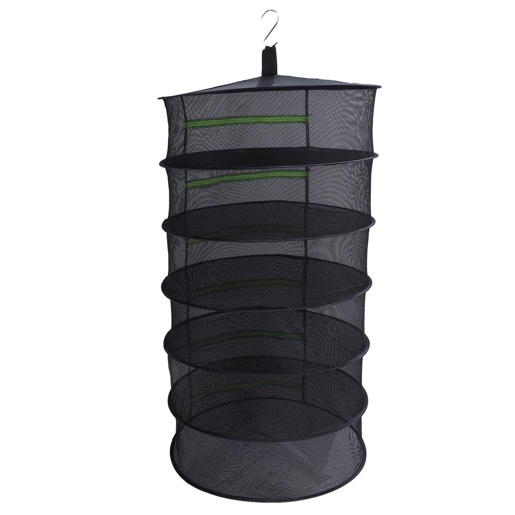 Herb Drying Rack Fluorescent Green Zipper Cover Opening Design Multifunctional Waterproof Hanging Mesh Net