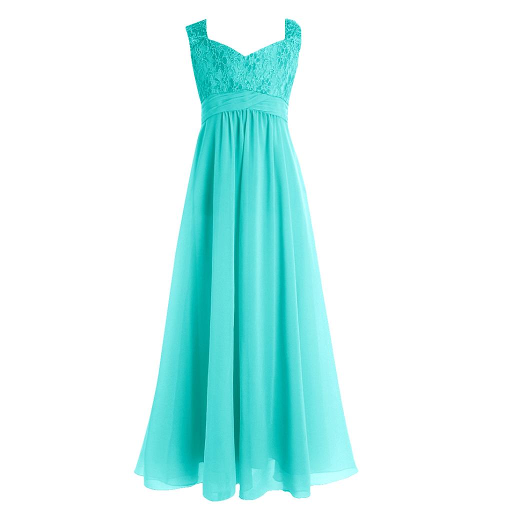 CHICTRY Abito Da Sera Lungo In Chiffon E Pizzo – Vestito Da Cerimonia Con Vita Alta E Schiena Scoperta – Perfetto Per Matrimoni, Festa E Cocktail – Taglie Dalla 2 Alla 16