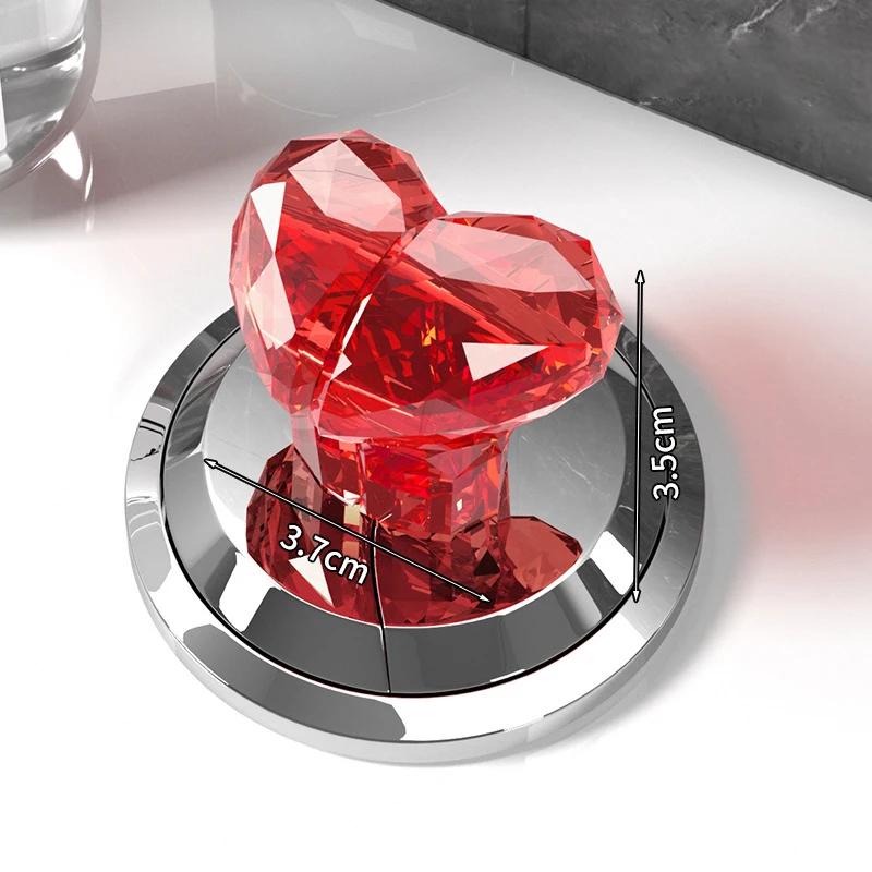 

Toilet Press Button Kawaii Handle – Heart Shaped Toilet Press, Bathroom Water Tank Buttons, Bath Room Decor Accessories