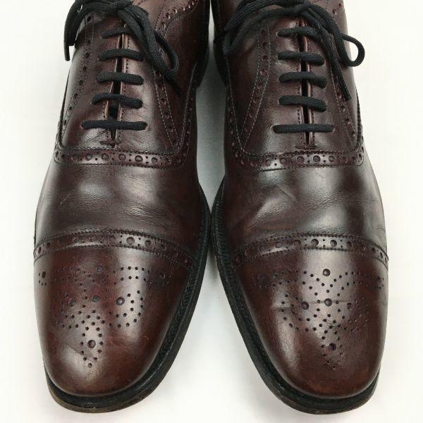 80s-90s Vintage Church's Three Cities Semi Brogue Business Shoes Burgundy Size 11D / 27.5-28.5cm Men's(USED)