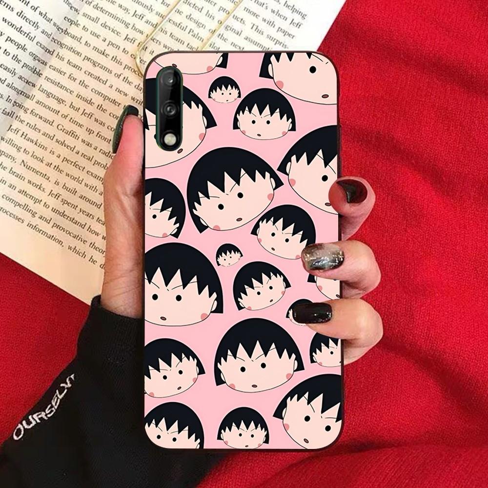 Cartoon Chibi Maruko Chan Phone Case For Huawei Honor 10 lite 9 20 7A 9X 30 50 60 70 pro plus Soft Silicone Cover