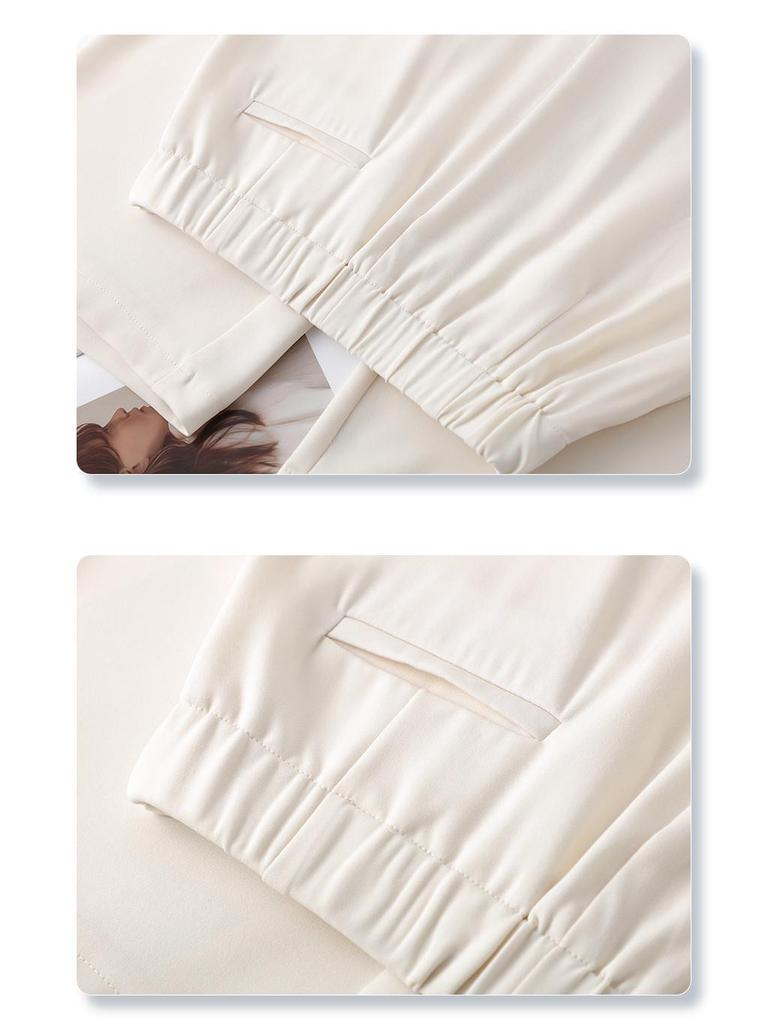 Damskie szare spodnie z wysokim stanem i szerokimi nogawkami - Kolekcja Wiosna 2025: Układający się, Luźny, Prosta nogawka, Casualowa elegancja