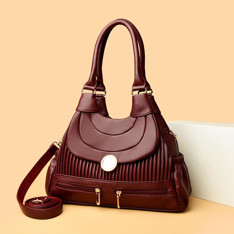 Hand-held Shoulder Bag, Pleated, Simple and Distinctive Crossbody Bag, A Niche Design Bag