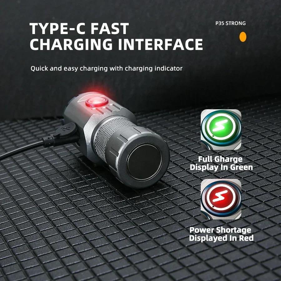 Strong LED Long Range Flashlight Portable Outdoor Camping Multi Functional Side Lights Super Bright Clip Cap Small Flashlight