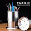 Stainless Steel Cutlery Storage Holder Large Capacity Kitchen Storage Box for Tableware Chopsticks Straw Spoon Fork
