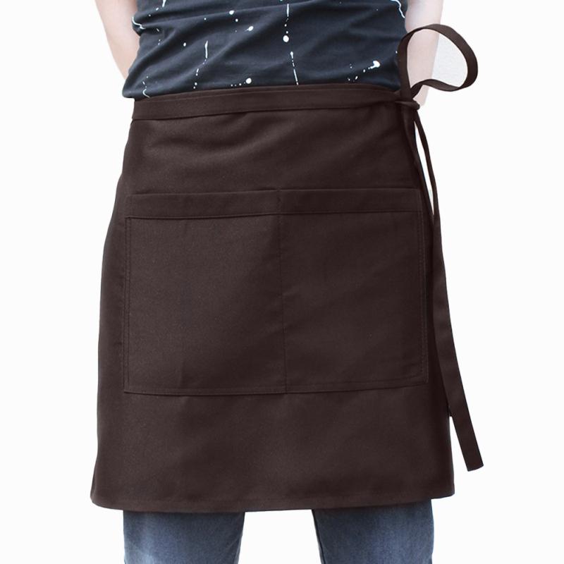 Cotton Waist  Apron With Pockets Premium Waterproof Anti-oil Anti-fouling Dust-proof Cooking Apron