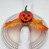 Fixed Napkins Halloween Napkin Ring Festive Atmosphere Maple Leaf Napkin Button  Hotels