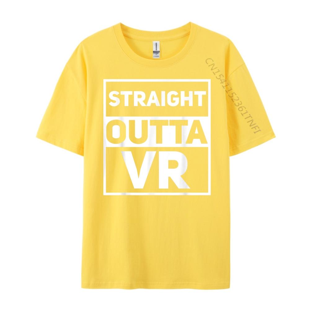 Straight Outta Vr Virtual Reality Gamer Athlete Printed TShirt Band Tshirts Cinco de Mayo Mens Tshirt