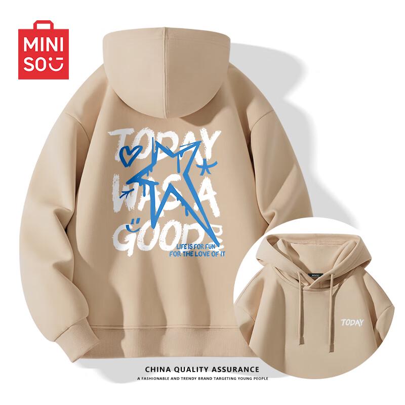 

MINISO Men s Trendy Hooded Pullover Z 4XL