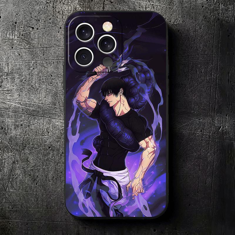 Anime Fushiguro Toji JUJUSU Soft Phone Case for iPhone 16 16E 17 Air 15 Pro Max 14 Plus 13 Mini 11 12 7 Black Cover Back Shell