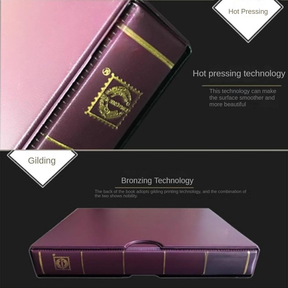 Large Capacity Stamp Collection Book, Paper Coin Collection Book, with Dust Cover, Expandable Capacity, Christmas Gift, Stocking Stuffers