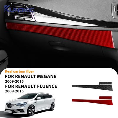 Real Soft Carbon Fiber Sticker For Renault Fluence Megane RS 2009 2010 2011 2012 2013 2014 2015 LHD RHD Instrument Panel Strip