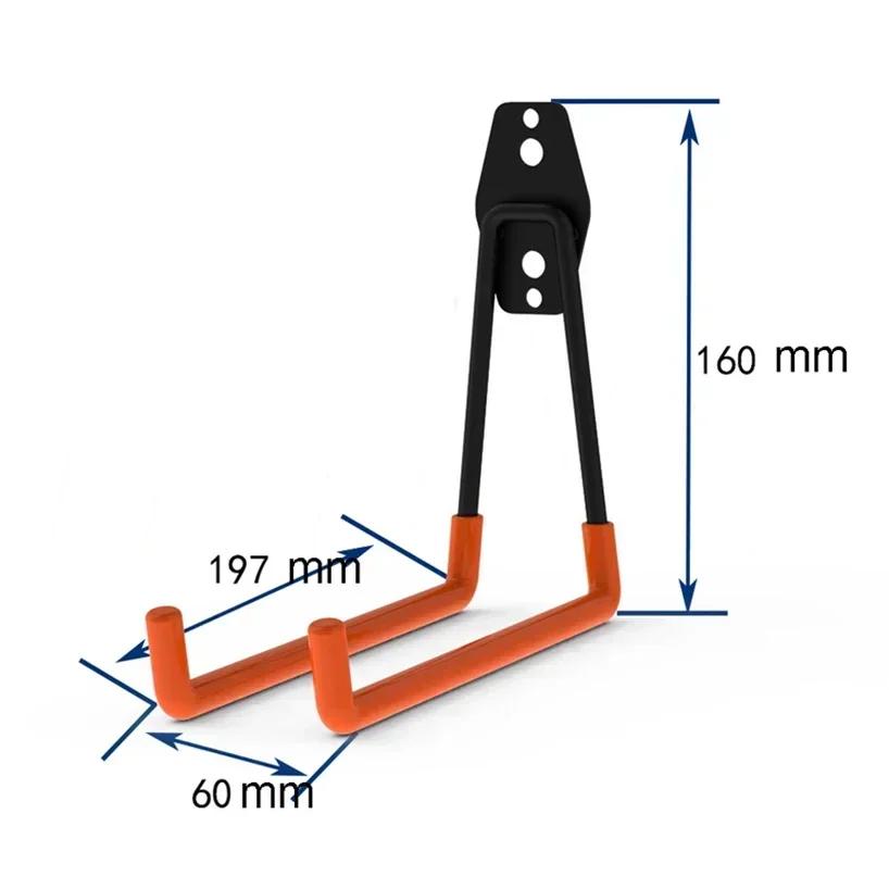 Heavy Duty Metal Hook Wall Mount Heavy Duty Garage Organizer Steel Hooks Water Pipe Bicycle Hanger Load Bearing Accessories