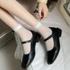 Breathable Mesh Thin Socks Ruffled Edge Ultra-Thin Socks Sweet Lace Transparent Socks  Women