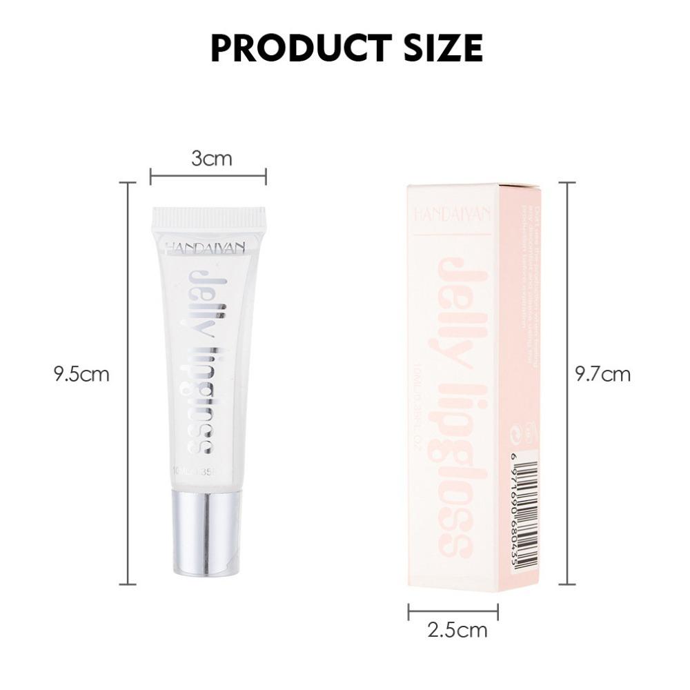 HANDAIYAN Snoepkleur Slang Jelly Lipgloss Transparante Glêzen Lipgloss Spegel Oerflak Lip Glêsfersneeisjes Dudu Lip