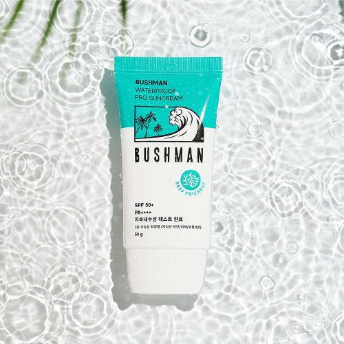 BUSHMAN Waterproof Sunscreen 50g SPF50+ PA++++, Coral Reef Friendly, Product Development with Surfers, Wakeboarders, and Divers, Used by Athletes