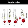 Novelty Tomato with Leaf Girl Keychain Charm Pendant Accessory for School Travel and Everyday Styles Daily Casual Use