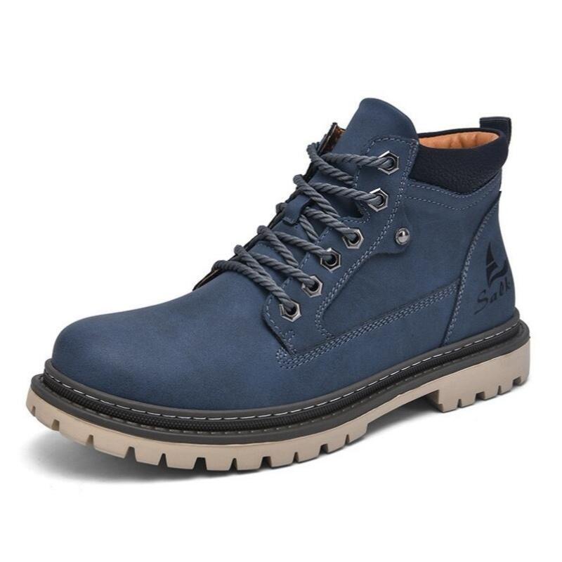 Men Boots Ankle Winter Leather Shoes
