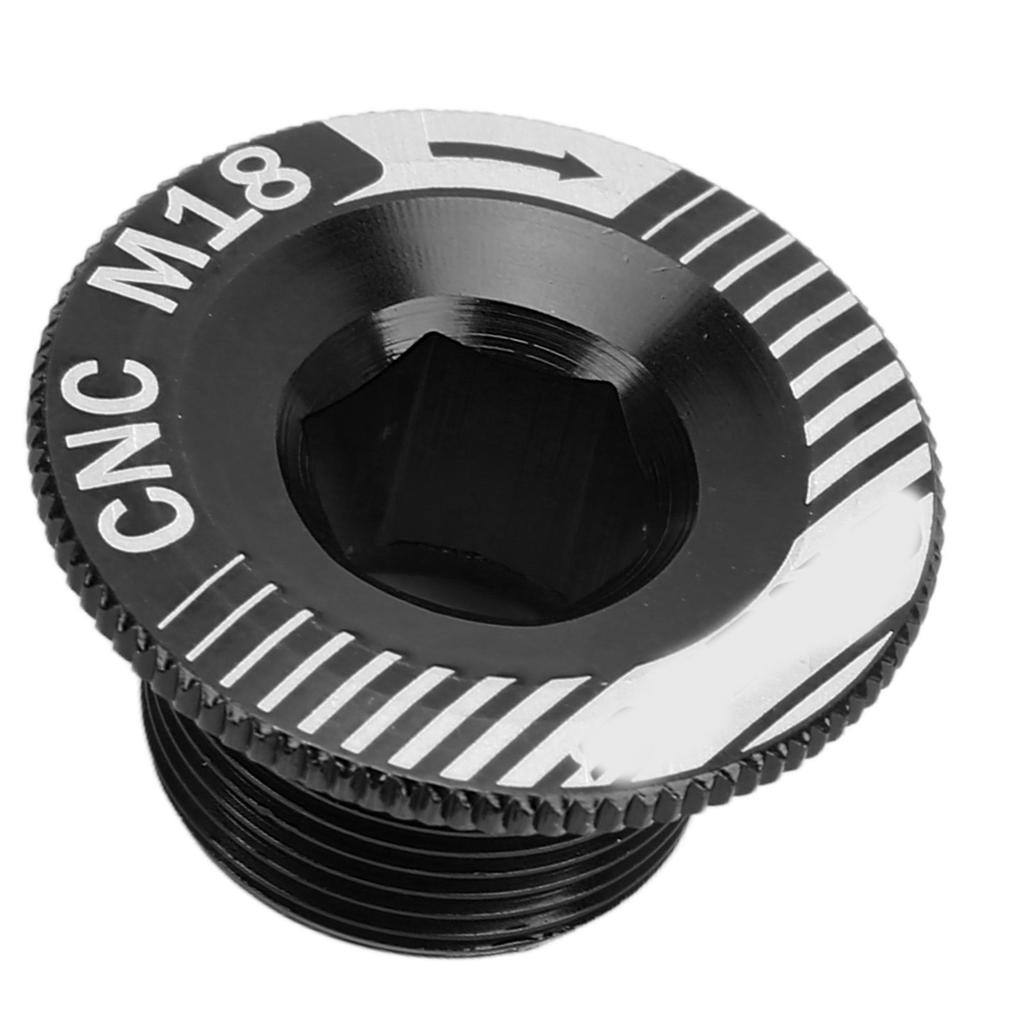 Bicycle Crank Arm Screw Aluminum Alloy M18 Crank Fixing Screw Bike Crankset Arm BoltM18 Black