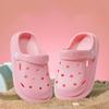 Children's Slippers Solid Color Hole Shoes Girls Boys with Soft Soles Baby Bags Perforated Shoes Home and Baby Sandals