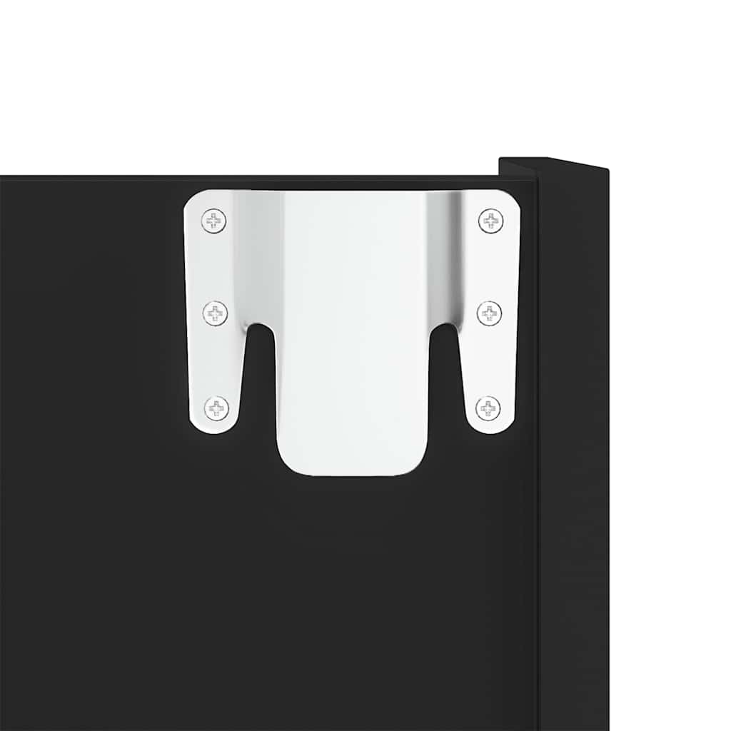 Wall Mounted Shoe Cabinets (Set of 4) Black 60 x 18 x 60 cm Particleboard