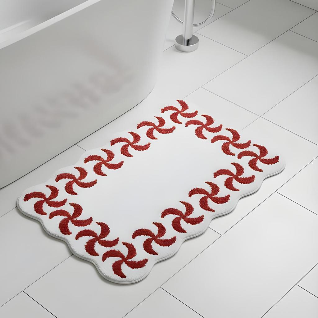 Gingerbread Doormat Christmas Welcome Mat 60x40cm Non Slip Absorbent Soft Entrance Mat for Porch Kitchen Bathroom Living Room