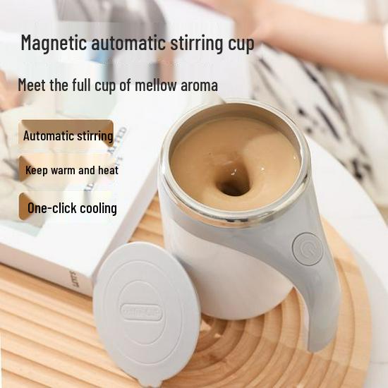 Portable Automatic Magnetic Stirring Insulated Stainless Steel Coffee Cup