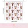 Pink Bow Shower Curtain for Bathroom Cute Funny Highland Cow Shower Curtain Waterproof Fabric Bath Curtain for Bow BathroomDecor