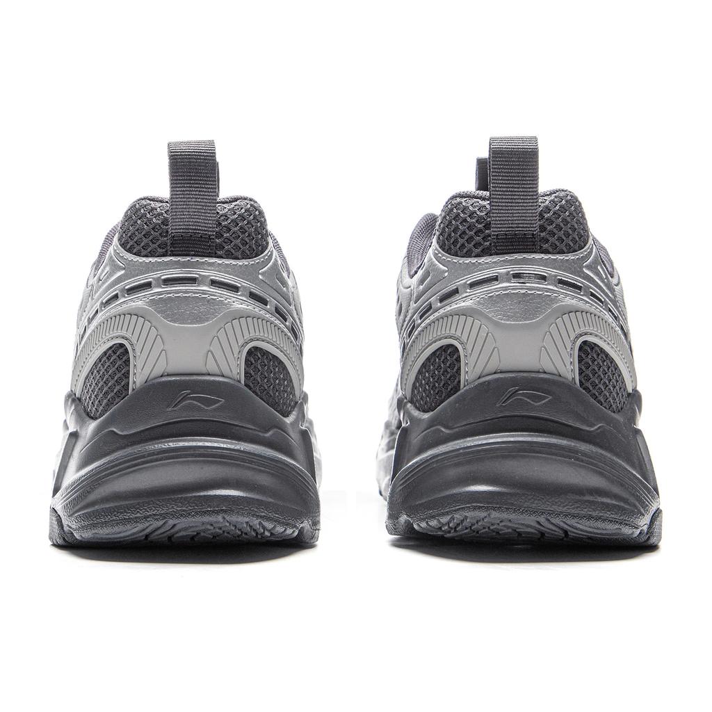 New LiNing Meteor 2K Cushioning Anti-Slip And Wear-Resistant Low-Top Casual Shoes Men's Silver Black AGCV113-3