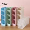 Stationery Storage Box Slanted Pen Holder with 5 Compartments, Plastic Organizer, Multi Compartment Organizer Macaron Colors Space Saving Pencil
