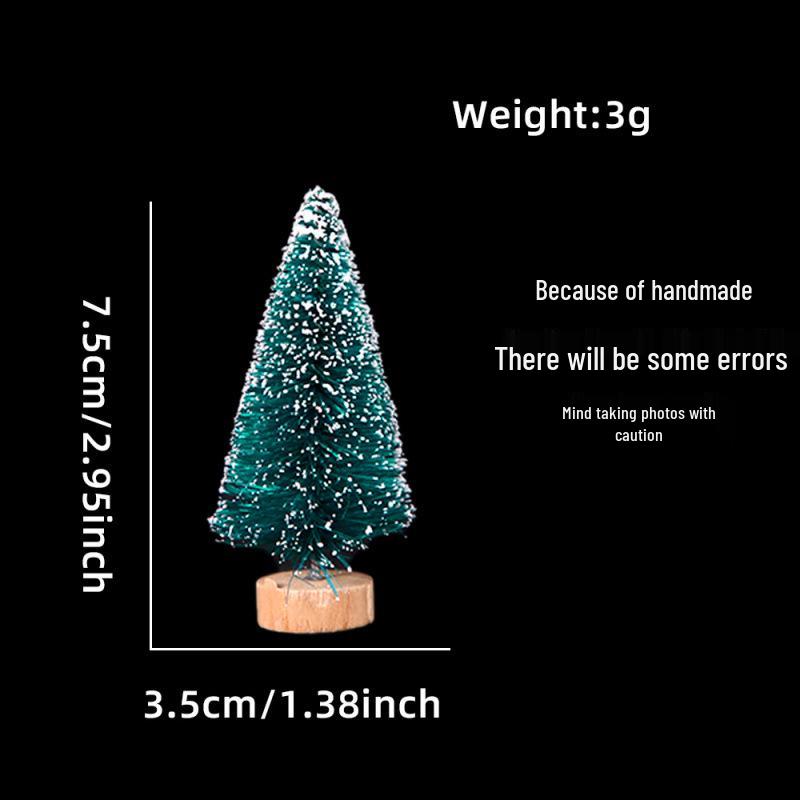 Schnee-beflockter Mini-Sisal-Weihnachtsbaum: Künstliche Weiße Zeder in verschiedenen Größen zur Dekoration von Mikrolandschaften