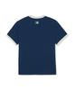 Emelbi Letter Graphic Regular Fit Ringer T-Shirt Bos (D.Navy) (A Type)
