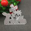 Bunnies Shape Cutting Dies Carbon Steel Die Cut Scrapbooking Embossing Templates for Scrapbooking Card Making Packaging