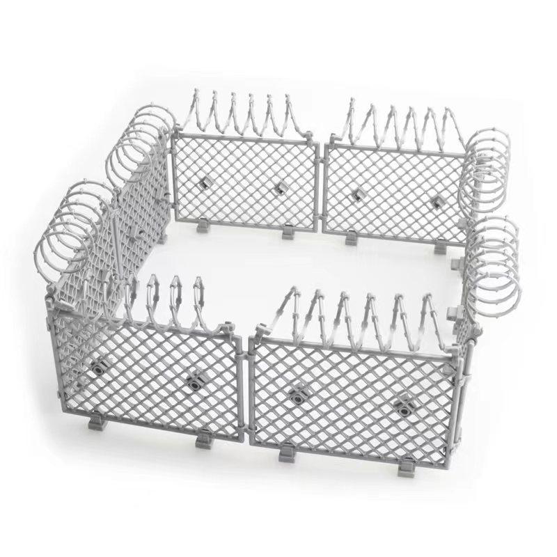 MOC Military Isolation net fence Building Blocks Toys DIY Blocks Toys for Boys Farm Fence Military Fence Bricks Parts