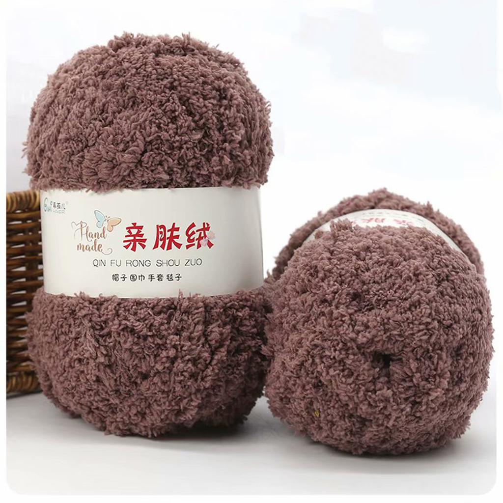 50g/PC Soft Hand Knitting Yarn Soft Thin Coral Velvet Towel Yarn For Hand Knitting Crochet Hats Socks Home Sewing Accessories
