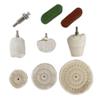 10 Buffing Pad Polishing Wheel Kits, Included Rouge Compound, Cone, Column, Mushroom, Grinding