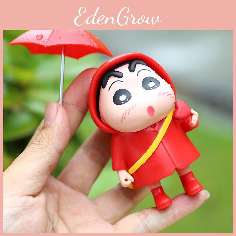 Raincoat Shinchan Pvc Blind Box Figure With Umbrella For Collectors Gift Special Characters Included