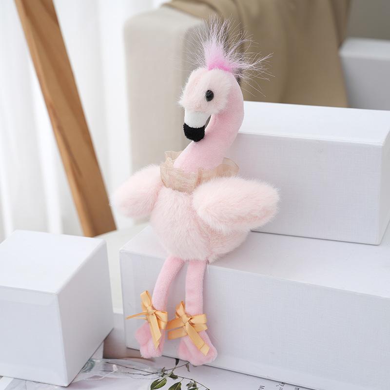 

Фламинго Очаровательный Плюшевый Брелок Зайчик Мягкая Пушистая Игрушка Для Сумок Ключей И розовый