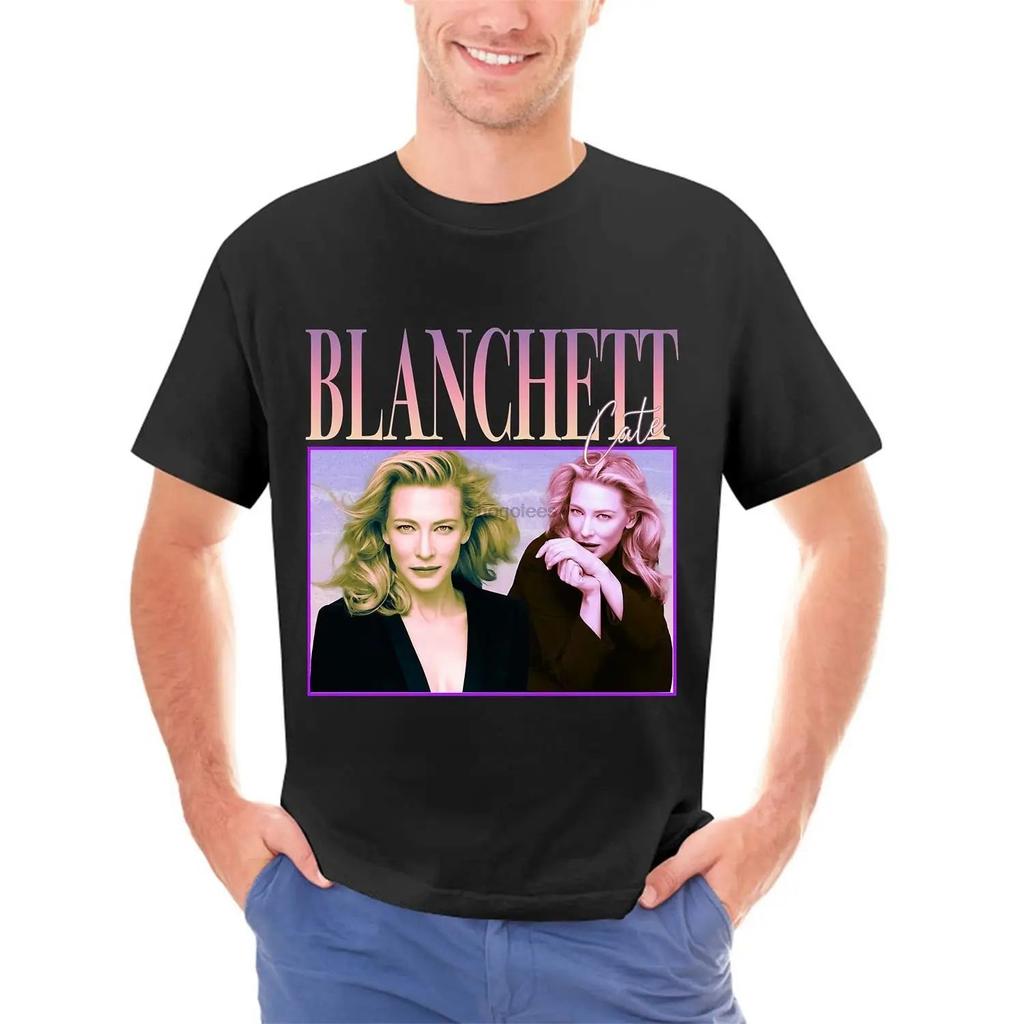 Cate Blanchett Retro Bootleg Black T-Shirt