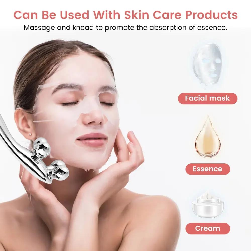 4D Roller Massager Face Massage Y Shape 360 Rotate Thin Face Body Shaping Relaxation Lifting Wrinkle Remover Facial Massage