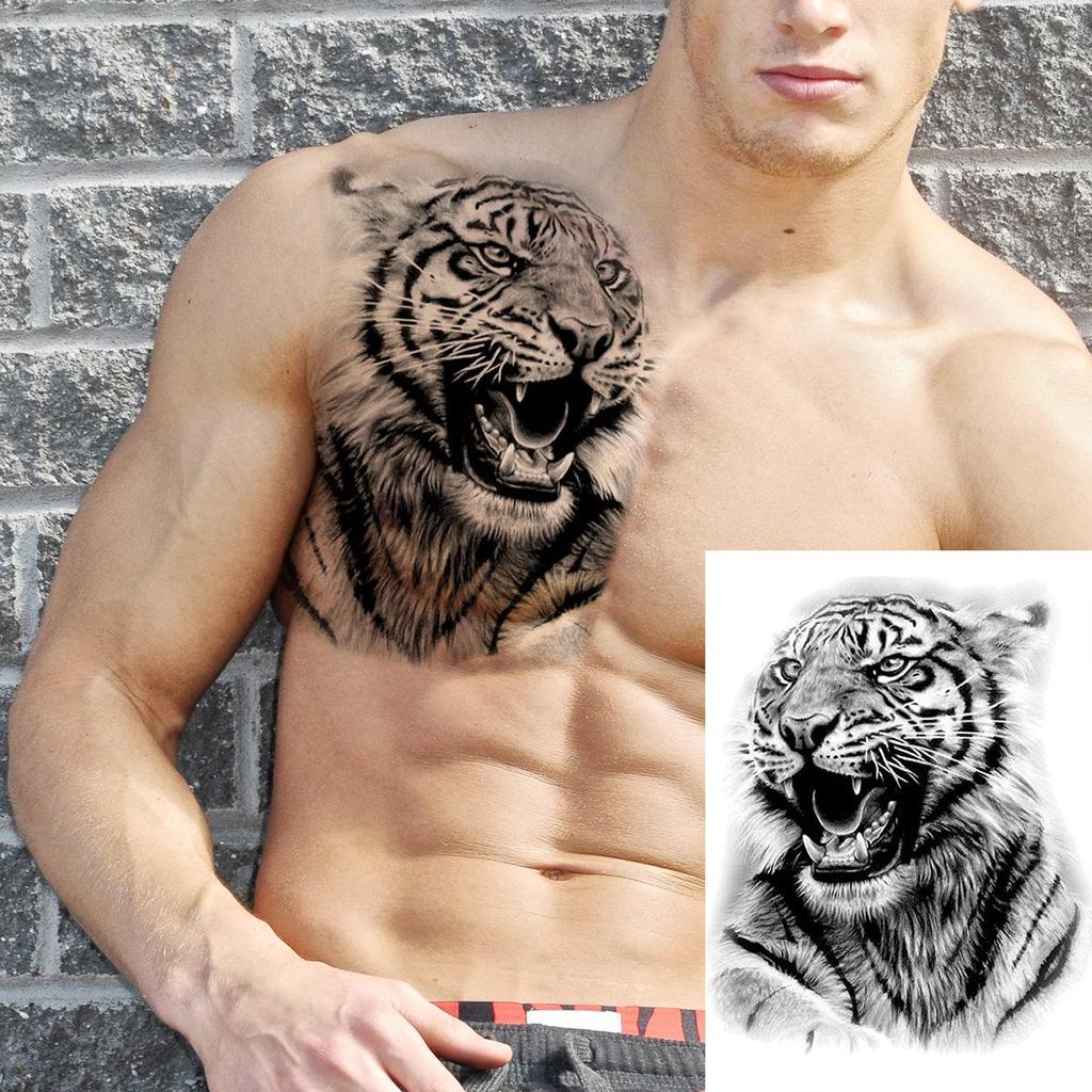 Realistic Long-lasting Animal Head Temporary Tattoo Stickers