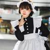 Schwarz-weißes Dienstmädchenkostüm im japanischen Gothic-Stil, mittellang, Damenbekleidung, Boss-Lolita-Dienstmädchenanzug, Tier-Cosplay-Kostüm