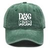 DOG MOM" Paw Print Snapback Sun Hat, Mother's Day Man's Cap Slouchy Sun Protective Raw Brim Curved Brim Adjustable Baseball Hat